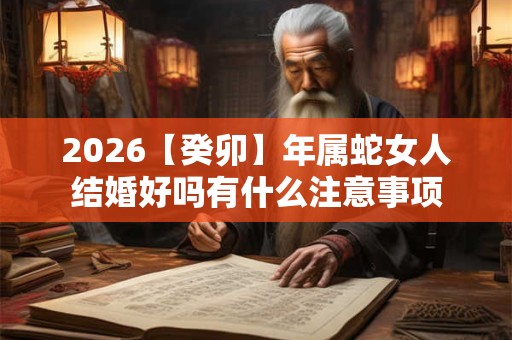 2026【癸卯】年属蛇女人结婚好吗有什么注意事项