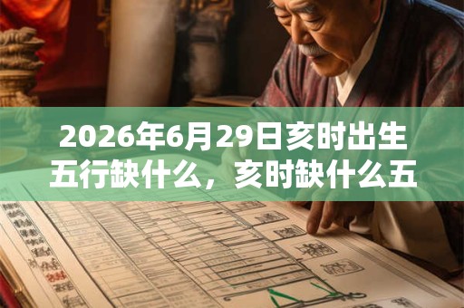 2026年6月29日亥时出生五行缺什么,亥时缺什么五行 2026年6月29日亥时出生五行缺什么,亥时缺什么五行