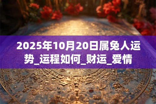 2025年10月20日属兔人运势_运程如何_财运_爱情 2025年10月20日属兔人运势_运程如何_财运_爱情