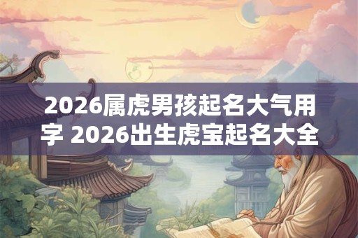 2026属虎男孩起名大气用字 2026出生虎宝起名大全