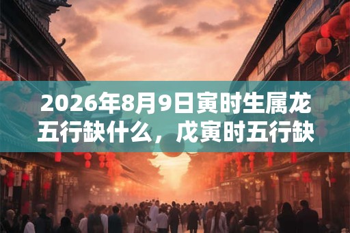 2026年8月9日寅时生属龙五行缺什么,戊寅时五行缺什么 2026年8月9日寅时生属龙五行缺什么,戊寅时五行缺什么