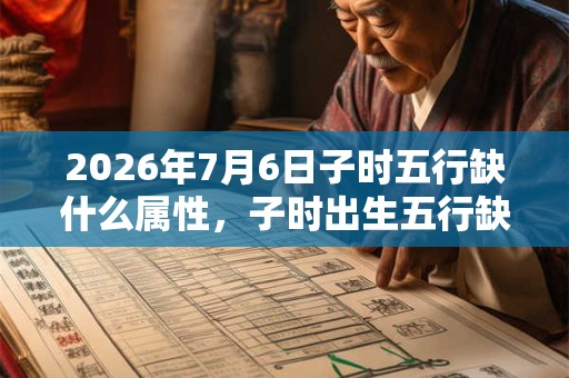 2026年7月6日子时五行缺什么属性,子时出生五行缺什么 2026年7月6日子时五行缺什么属性,子时出生五行缺什么