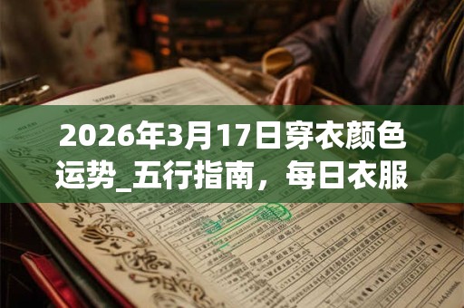 2026年3月17日穿衣颜色运势_五行指南,每日衣服颜色幸运色 2026年3月17日穿衣颜色运势_五行指南,每日衣服颜色幸运色