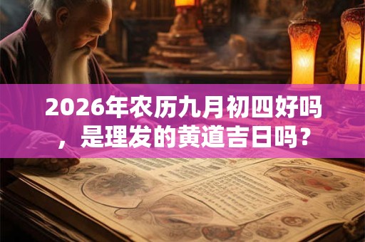 2026年农历九月初四好吗，是理发的黄道吉日吗？