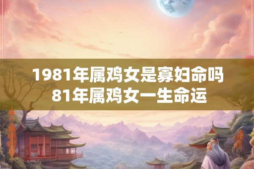 1981年属鸡女是寡妇命吗 81年属鸡女一生命运 1981年属鸡女是寡妇命吗 81年属鸡女一生命运
