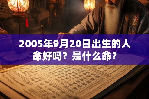 2005年9月20日出生的人命好吗？是什么命？
