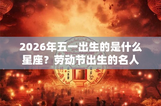 2026年五一出生的是什么星座?劳动节出生的名人 2026年五一出生的是什么星座?劳动节出生的名人