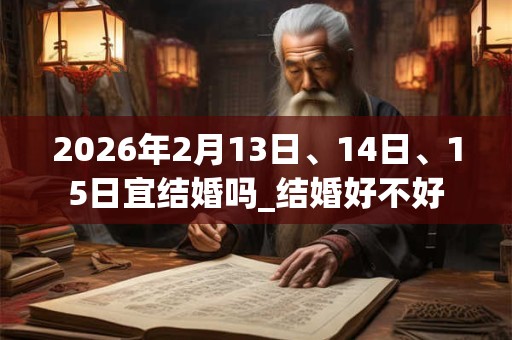 2026年2月13日、14日、15日宜结婚吗_结婚好不好 2026年2月13日、14日、15日宜结婚吗_结婚好不好