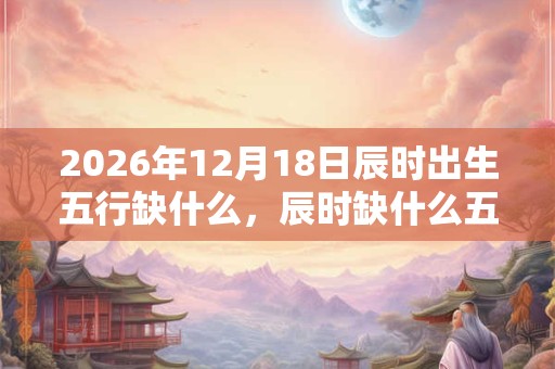 2026年12月18日辰时出生五行缺什么，辰时缺什么五行