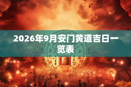 2026年9月安门黄道吉日一览表