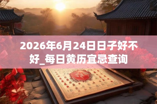 2026年6月24日日子好不好_每日黄历宜忌查询 2026年6月24日日子好不好_每日黄历宜忌查询