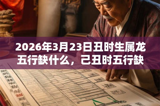 2026年3月23日丑时生属龙五行缺什么,己丑时五行缺什么 2026年3月23日丑时生属龙五行缺什么,己丑时五行缺什么