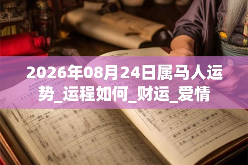 2026年08月24日属马人运势_运程如何_财运_爱情