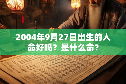 2004年9月27日出生的人命好吗?是什么命? 2004年9月27日出生的人命好吗?是什么命?