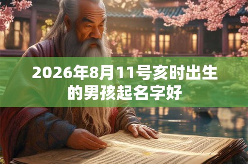 2026年8月11号亥时出生的男孩起名字好