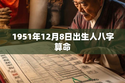 1951年12月8日出生人八字算命 1951年12月8日出生人八字算命