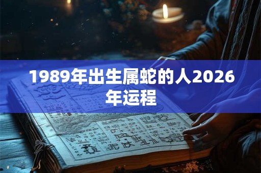1989年出生属蛇的人2026年运程 1989年出生属蛇的人2026年运程