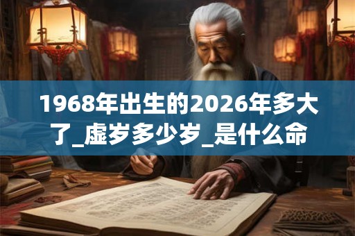 1968年出生的2026年多大了_虚岁多少岁_是什么命 1968年出生的2026年多大了_虚岁多少岁_是什么命