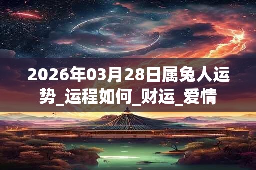 2026年03月28日属兔人运势_运程如何_财运_爱情