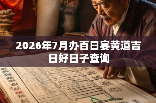 2026年7月办百日宴黄道吉日好日子查询 2026年7月办百日宴黄道吉日好日子查询