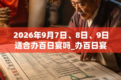 2026年9月7日、8日、9日适合办百日宴吗_办百日宴吉利吗 2026年9月7日、8日、9日适合办百日宴吗_办百日宴吉利吗
