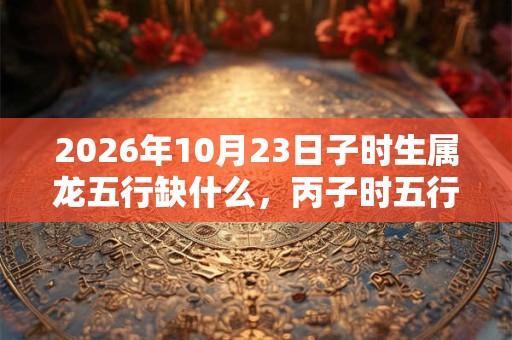 2026年10月23日子时生属龙五行缺什么，丙子时五行缺什么