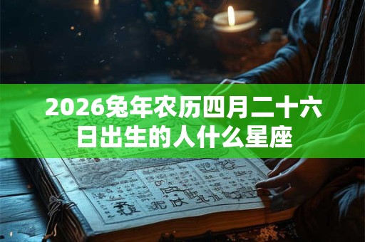 2026兔年农历四月二十六日出生的人什么星座 2026兔年农历四月二十六日出生的人什么星座