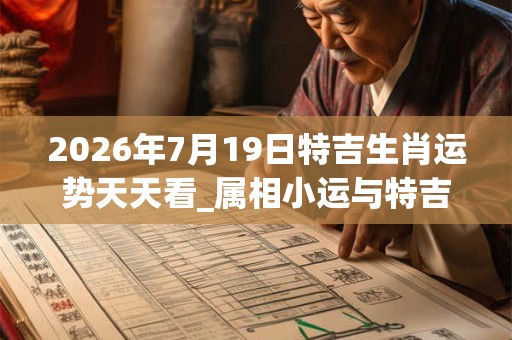 2026年7月19日特吉生肖运势天天看_属相小运与特吉生肖播报 2026年7月19日特吉生肖运势天天看_属相小运与特吉生肖播报