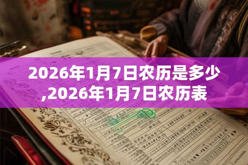 2026年1月7日农历是多少,2026年1月7日农历表 2026年1月7日农历是多少,2026年1月7日农历表