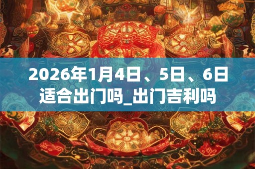 2026年1月4日、5日、6日适合出门吗_出门吉利吗