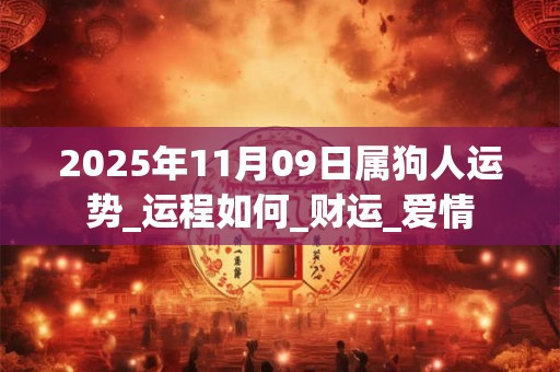 2025年11月09日属狗人运势_运程如何_财运_爱情 2025年11月09日属狗人运势_运程如何_财运_爱情