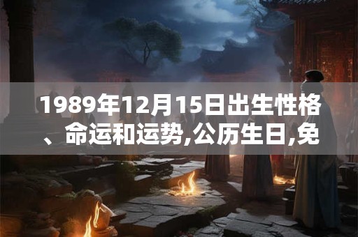 1989年12月15日出生性格、命运和运势,公历生日,免费算命