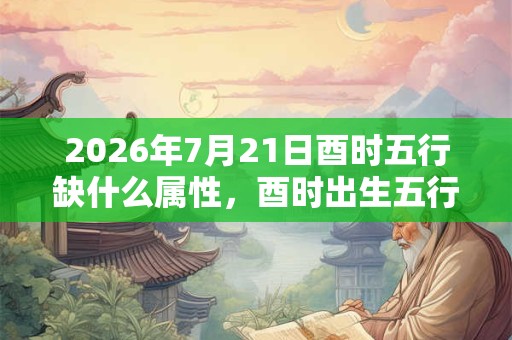 2026年7月21日酉时五行缺什么属性，酉时出生五行缺什么