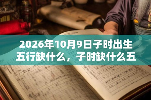 2026年10月9日子时出生五行缺什么，子时缺什么五行