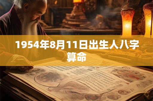 1954年8月11日出生人八字算命 1954年8月11日出生人八字算命