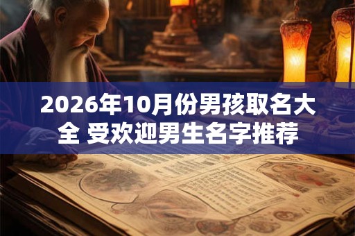 2026年10月份男孩取名大全 受欢迎男生名字推荐 2026年10月份男孩取名大全 受欢迎男生名字推荐