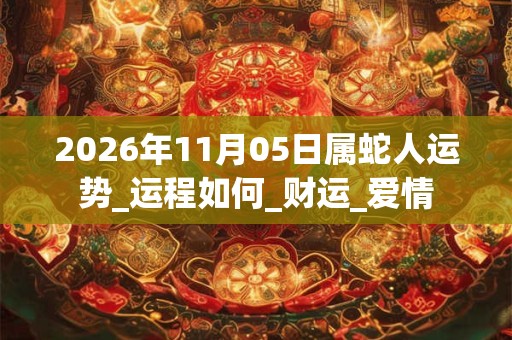 2026年11月05日属蛇人运势_运程如何_财运_爱情