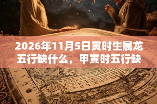 2026年11月5日寅时生属龙五行缺什么，甲寅时五行缺什么