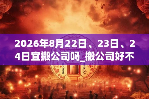 2026年8月22日、23日、24日宜搬公司吗_搬公司好不好