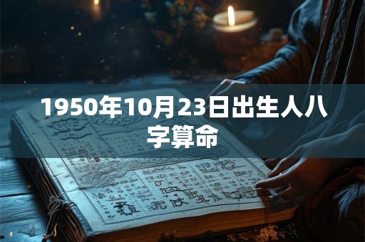 1950年10月23日出生人八字算命 1950年10月23日出生人八字算命