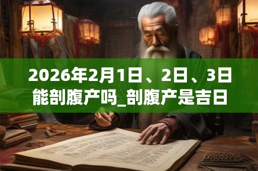 2026年2月1日、2日、3日能剖腹产吗_剖腹产是吉日吗