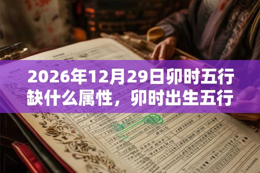 2026年12月29日卯时五行缺什么属性,卯时出生五行缺什么 2026年12月29日卯时五行缺什么属性,卯时出生五行缺什么