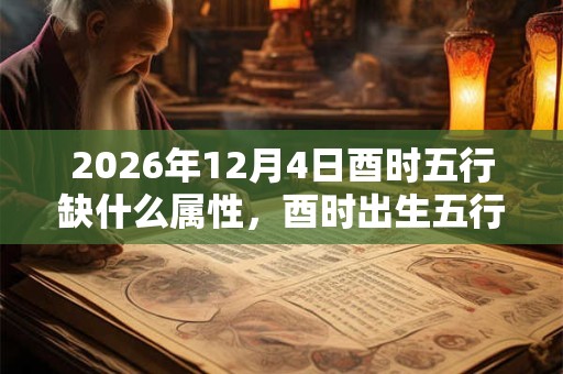2026年12月4日酉时五行缺什么属性,酉时出生五行缺什么 2026年12月4日酉时五行缺什么属性,酉时出生五行缺什么