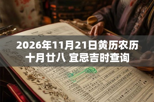 2026年11月21日黄历农历十月廿八 宜忌吉时查询 2026年11月21日黄历农历十月廿八 宜忌吉时查询