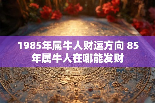 1985年属牛人财运方向 85年属牛人在哪能发财 1985年属牛人财运方向 85年属牛人在哪能发财