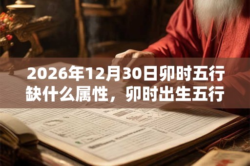 2026年12月30日卯时五行缺什么属性,卯时出生五行缺什么 2026年12月30日卯时五行缺什么属性,卯时出生五行缺什么