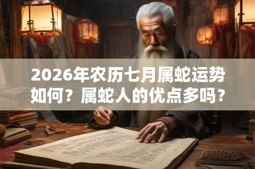 2026年农历七月属蛇运势如何?属蛇人的优点多吗? 2026年农历七月属蛇运势如何?属蛇人的优点多吗?