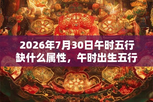 2026年7月30日午时五行缺什么属性,午时出生五行缺什么 2026年7月30日午时五行缺什么属性,午时出生五行缺什么