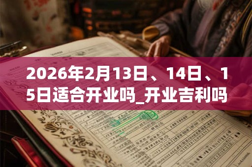 2026年2月13日、14日、15日适合开业吗_开业吉利吗 2026年2月13日、14日、15日适合开业吗_开业吉利吗