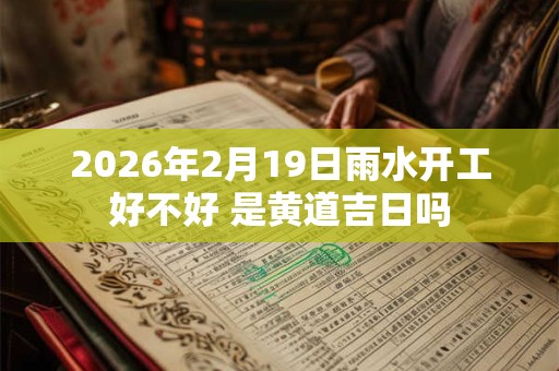 2026年2月19日雨水开工好不好 是黄道吉日吗